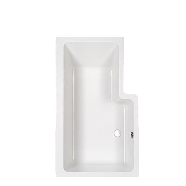 Str&oslash;mberg Quantum badekar t/brus - 170 x 70/85 - Venstre - 1 rygl&aelig;n