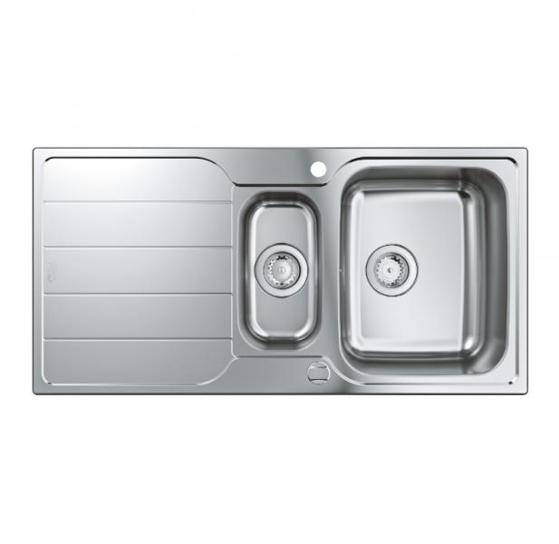 Grohe K500 køkkenvask m/skylleskål og afløbsbakke Grohe K500 køkkenvask m/skylleskål og afløbsbakke