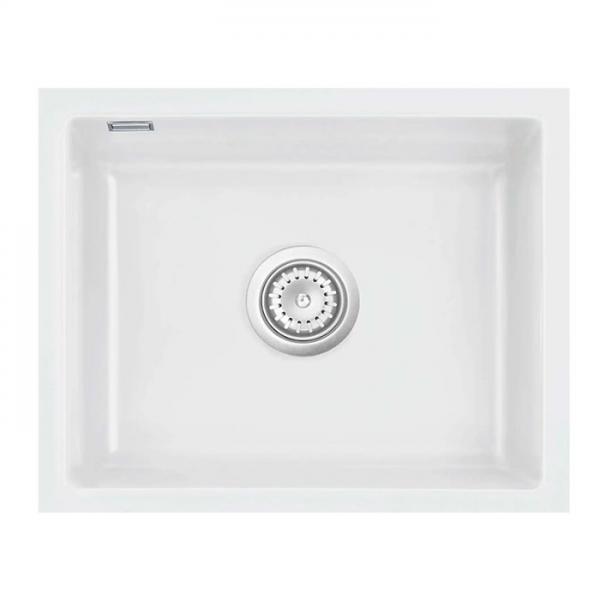 Lavabo Mera 50 U porcelænskøkkenvask - Krom afløb Lavabo Mera 50 U porcelænskøkkenvask - Krom afløb