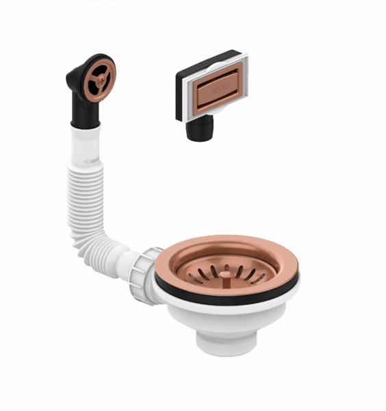 Lavabo universal bundventil til køkkenvask - Kobber Lavabo universal bundventil til køkkenvask - Kobber