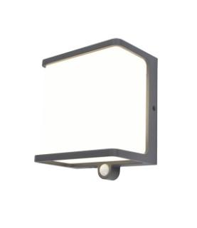 Lutec Doblo M Solar udend&oslash;rs v&aelig;glampe m/solceller og sensor - Gr&aring;