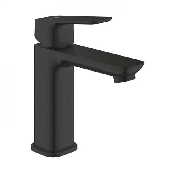 Grohe Cubeo M håndvaskarmatur m/koldstart og push-open bundventil - Mat sort Grohe Cubeo M håndvaskarmatur m/koldstart og push-open bundventil - Mat sort