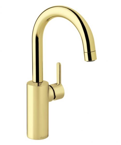 Damixa Silhouet håndvaskarmatur m/C-tud - Poleret messing Damixa Silhouet håndvaskarmatur m/C-tud - Poleret messing