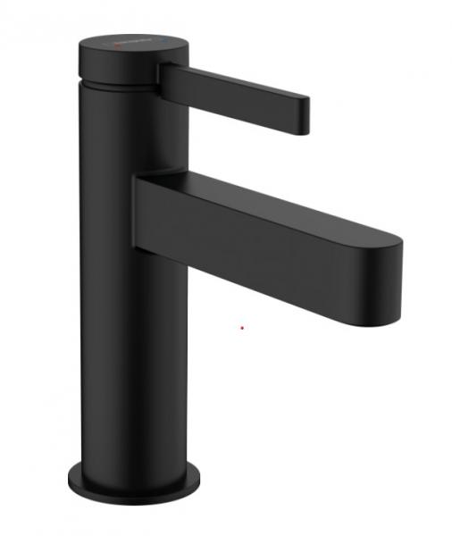 Hansgrohe Finoris 100 h&aring;ndvaskarmatur m/push-open - Mat sort