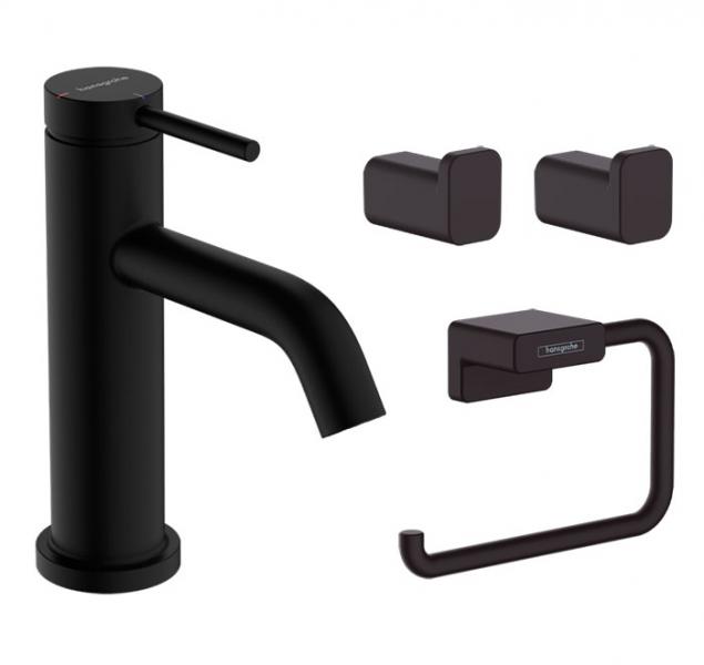 hansgrohe Tecturis S vandhane m/CoolStart, bundventil og tilbehør - Mat sort hansgrohe Tecturis S vandhane m/CoolStart, bundventil og tilbehør - Mat sort