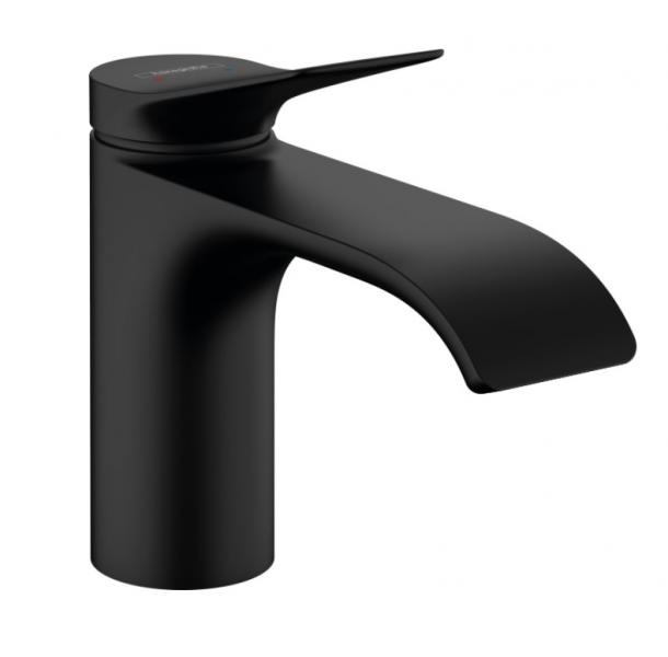 hansgrohe Vivenis 80 h&aring;ndvaskarmatur m/l&oslash;ft-op bundventil - Mat sort