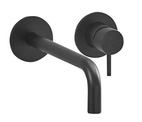 QTOO Circle h&aring;ndvaskarmatur indbygning - Mat sort