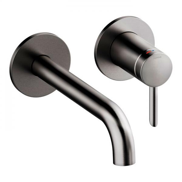 Damixa Iris håndvaskarmatur til indbygning m/Koldstart - 180 mm - Børstet grafitgrå Damixa Iris håndvaskarmatur til indbygning m/Koldstart - 180 mm - Børstet grafitgrå