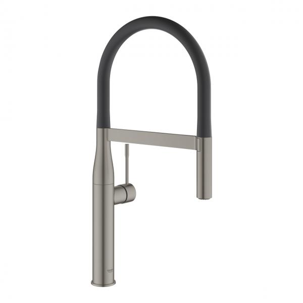 Grohe Essence New k&oslash;kkenarmatur m/profi-bruser - B&oslash;rstet hard graphite