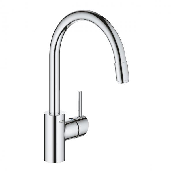 Grohe NEW Concetto køkkenarmatur m/udtræk og C-tud - Krom Grohe NEW Concetto køkkenarmatur m/udtræk og C-tud - Krom