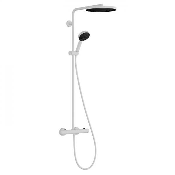 hansgrohe Pulsify S Puro 260 Showerpipe 1jet m/EcoSmart, EcoStat Fine og 3jet h&aring;ndbruser - Mat hvid