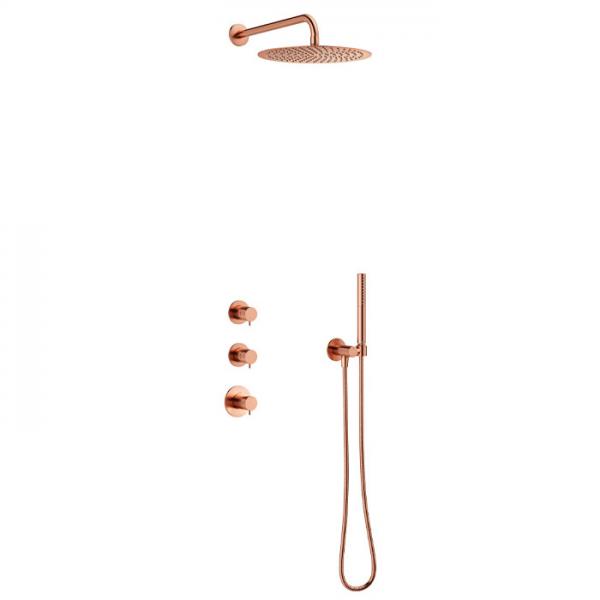 Damixa Iris XS 1 300 bruses&aelig;t til indbygning - B&oslash;rstet kobber