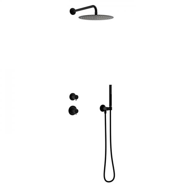 Damixa Iris DS 1 brusesystem til indbygning - Mat sort