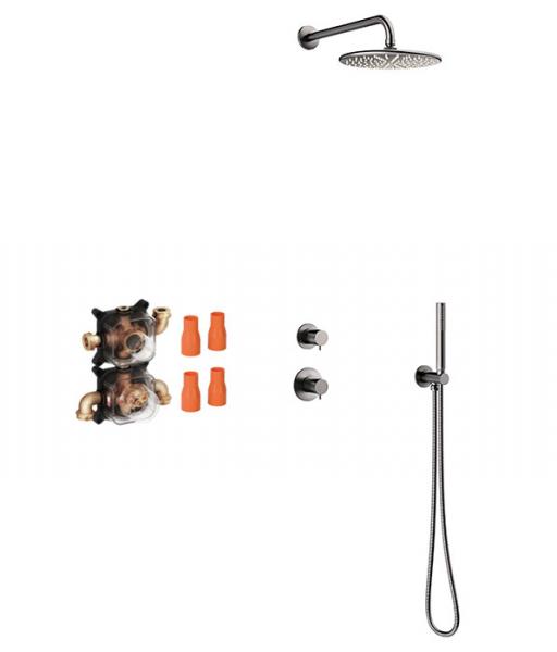 Damixa Silhouet DS 1 komplet brusesystem til indbygning - Gunmetal Damixa Silhouet DS 1 komplet brusesystem til indbygning - Gunmetal