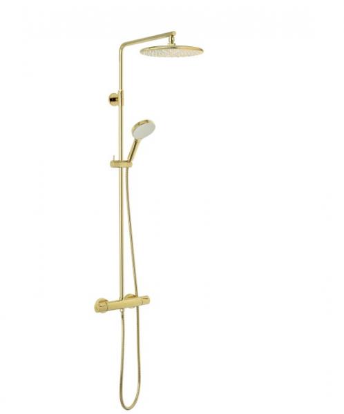 Damixa Silhouet komplet brusesystem - Ø250 - Poleret messing Damixa Silhouet komplet brusesystem - Ø250 - Poleret messing