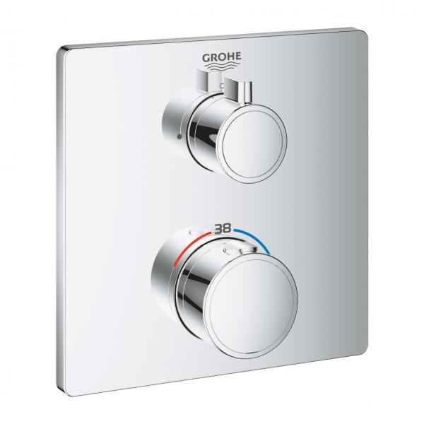 Grohe Grohtherm Square termostatarmatur til brus (1 udgang) - Krom Grohe Grohtherm Square termostatarmatur til brus (1 udgang) - Krom