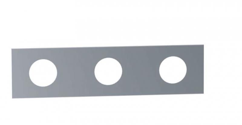 Vola 3-huls d&aelig;kplade - 230x60 mm - Krom