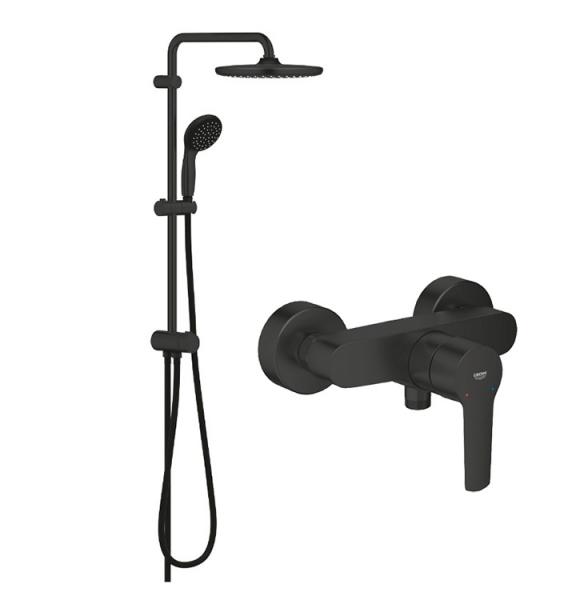 Grohe Vitalio Start 250 komplet brusesystem - Mat sort Grohe Vitalio Start 250 komplet brusesystem - Mat sort