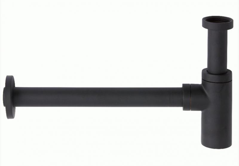 Lavabo Luna 1-1/4" vandl&aring;s t/v&aelig;gmontering - Mat sort