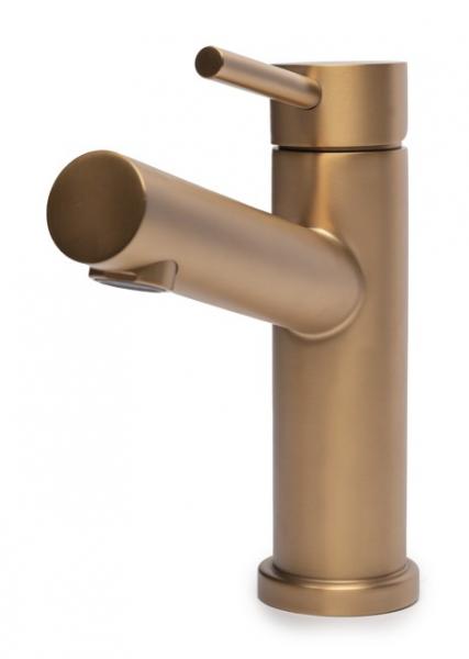 Nortiq Medan håndvaskarmatur m/bundventil - Børstet messing Nortiq Medan håndvaskarmatur m/bundventil - Børstet messing