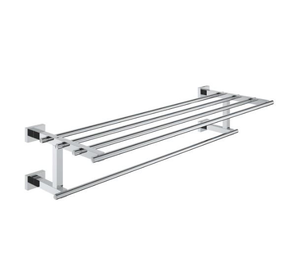 Grohe Essentials Cube håndklædestang m/hylde - Krom Grohe Essentials Cube håndklædestang m/hylde - Krom