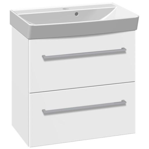 Dansani Mido 60 møbelsæt m/2 skuffer og Capella vask - Hvid mat Dansani Mido 60 møbelsæt m/2 skuffer og Capella vask - Hvid mat