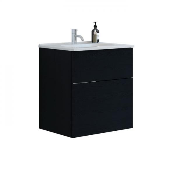 Dansani Luna 61 møbelsæt m/Kantate vask, høj skuffe og indretning - Sort eg Dansani Luna 61 møbelsæt m/Kantate vask, høj skuffe og indretning - Sort eg