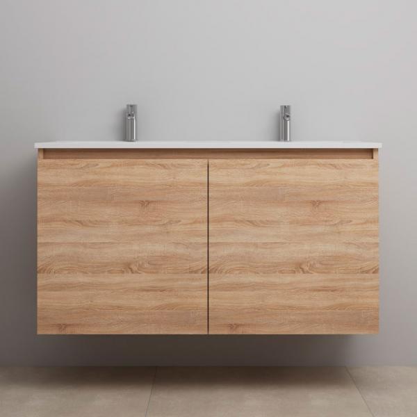 Sanibell Online 121 møbelsæt m/grebsfri låger og dobbeltvask - Bardolino eg Sanibell Online 121 møbelsæt m/grebsfri låger og dobbeltvask - Bardolino eg