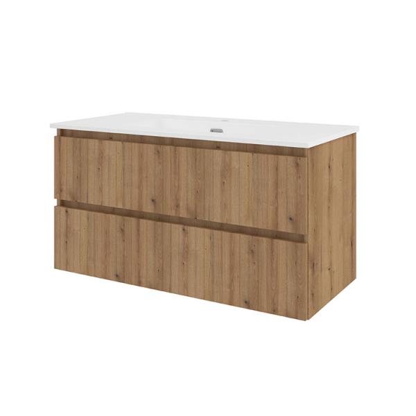 Sanibell Proline 100 m&oslash;bels&aelig;t m/lameller og 2 skuffer - Urban eg