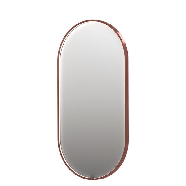 Sanibell Ink SP28 ovalt spejl m/lys, varme og sensor 50 x 100 cm - Børstet kobber Sanibell Ink SP28 ovalt spejl m/lys, varme og sensor 50 x 100 cm - Børstet kobber