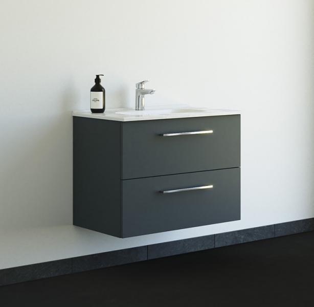 Dansani Mido+ 80 møbelsæt m/Kantate vask - Mat grå Dansani Mido+ 80 møbelsæt m/Kantate vask - Mat grå