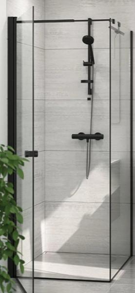 Dansani Match A+D 90x90 brusehjørne - Klar glas/mat sort Dansani Match A+D 90x90 brusehjørne - Klar glas/mat sort