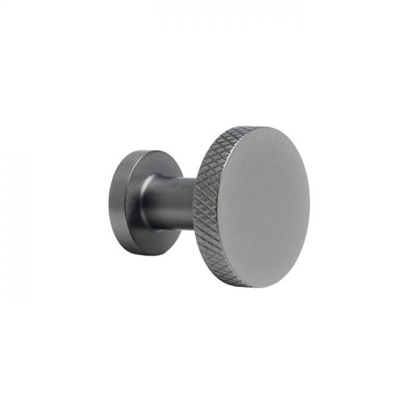 Cassøe Crystal Cut knopgreb eller krog - Børstet gunmetal Cassøe Crystal Cut knopgreb eller krog - Børstet gunmetal