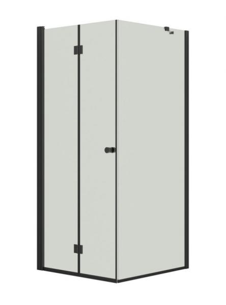 Dansani Match B+D 80x80 brusehjørne - Klar glas/mat sort Dansani Match B+D 80x80 brusehjørne - Klar glas/mat sort