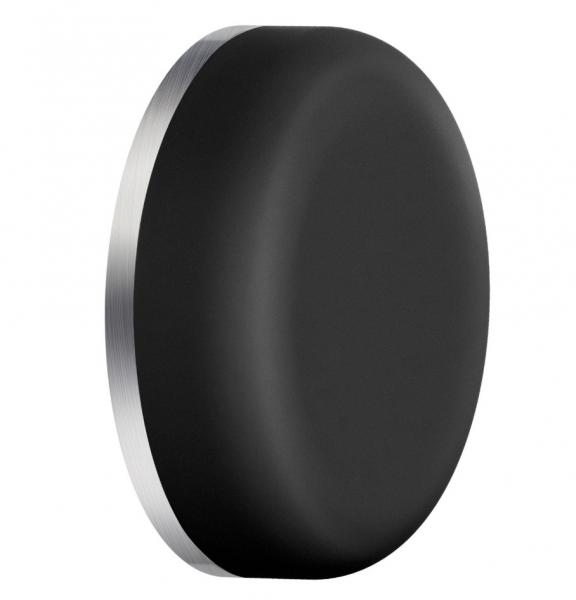 Beslagsboden selvkl&aelig;bende d&oslash;rstopper til v&aelig;g - Sort