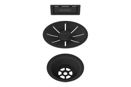 Blanco InFino strainer og firkantet overløbsskilt - Matsort Blanco InFino strainer og firkantet overløbsskilt - Matsort