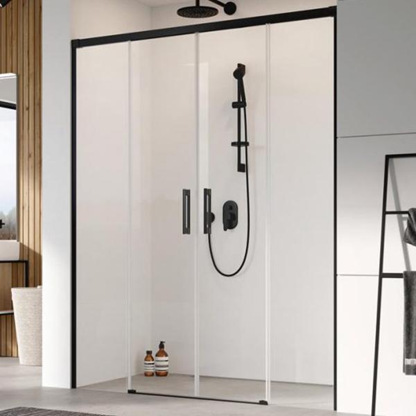 Strømberg Slide 32 skydedør nicheløsning 1400mm – Mat sort Strømberg Slide 32 skydedør nicheløsning 1400mm – Mat sort