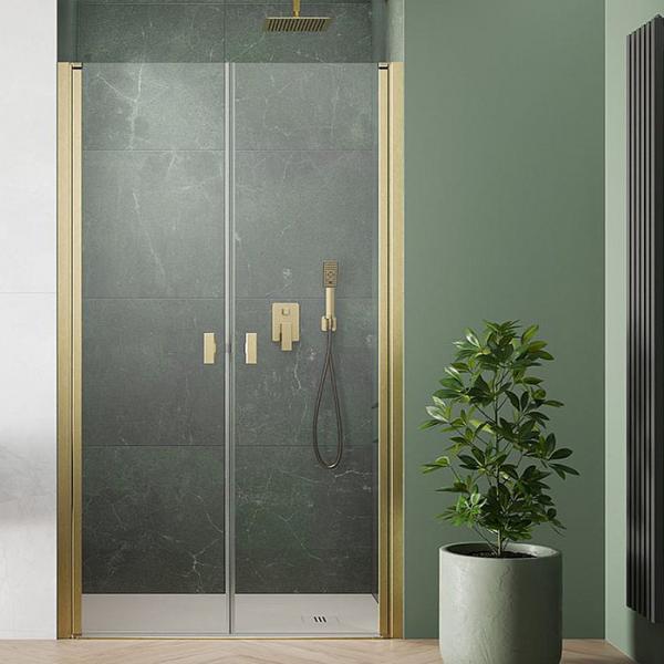 Strømberg Noma 30 dobbelt svingdør 700mm - Børstet messing Strømberg Noma 30 dobbelt svingdør 700mm - Børstet messing