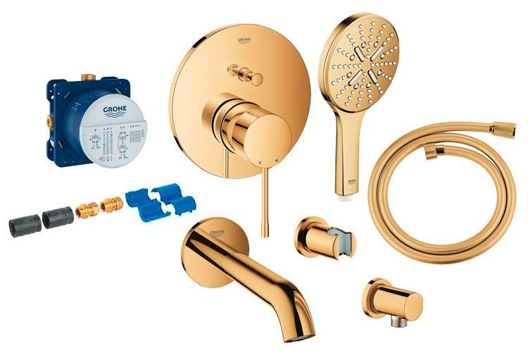 Grohe komplet indbygningspakke m/SmartActive til badekar - Poleret Cool Sunrise Grohe komplet indbygningspakke m/SmartActive til badekar - Poleret Cool Sunrise