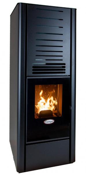 Lang&aring; Karen Tr&aelig;pilleovn 40 kg pilletank - Sort