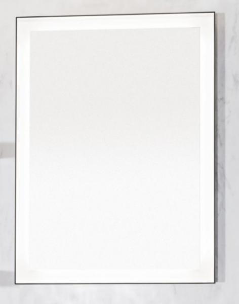 Cass&oslash;e Pisa spejl med LEDlys og sort ramme - 60x80 (vendbart)