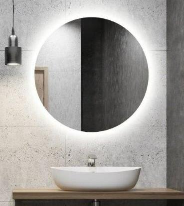 Puk rundt spejl m/backlight - 100 cm Puk rundt spejl m/backlight - 100 cm