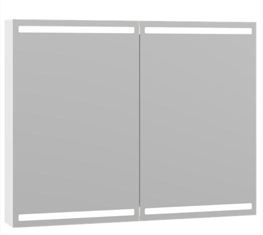 Dansani Level spejlskab 100 m/LED og lysstyring - Hvid mat Dansani Level spejlskab 100 m/LED og lysstyring - Hvid mat