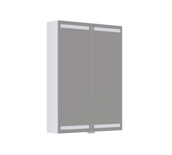 Dansani Level spejlskab 60 m/LED og lysstyring - Hvid mat Dansani Level spejlskab 60 m/LED og lysstyring - Hvid mat