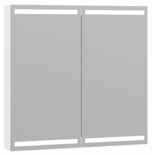 Dansani Level spejlskab 80 m/LED og lysstyring - Hvid mat lak Dansani Level spejlskab 80 m/LED og lysstyring - Hvid mat lak