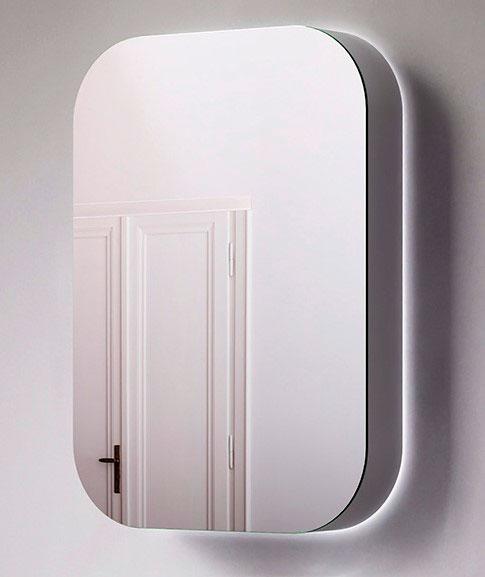 Cass&oslash;e Shape spejlskab 50 m/backlight - Alu