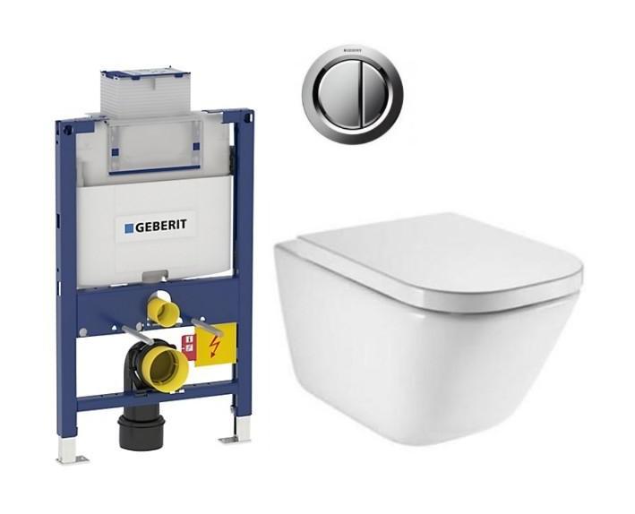 Laufen Roca Gap RIMless toiletpakke inkl. sæde m/soft-close, lav cisterne og krom betjening Laufen Roca Gap RIMless toiletpakke inkl. sæde m/soft-close, lav cisterne og krom betjening