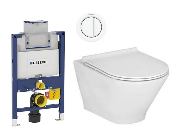 Laufen Roca Gap round RIMless toiletpakke inkl. sæde m/soft-close, lav cisterne og hvid betjening Laufen Roca Gap round RIMless toiletpakke inkl. sæde m/soft-close, lav cisterne og hvid betjening