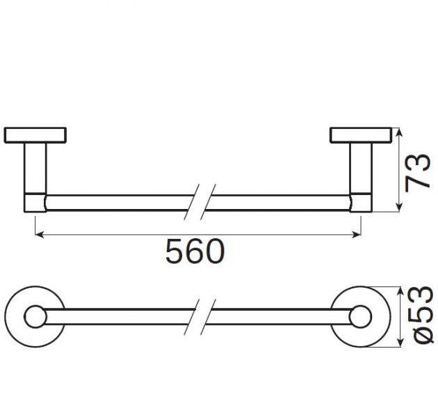 Kosmos h&aring;ndkl&aelig;destang 60 cm - B&oslash;rstet gunmetal
