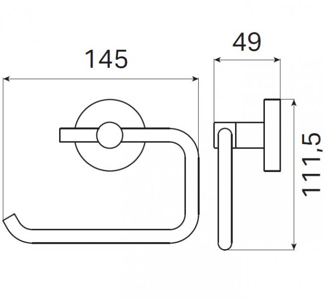 Kosmos papirholder - Børstet gunmetal Kosmos papirholder - Børstet gunmetal